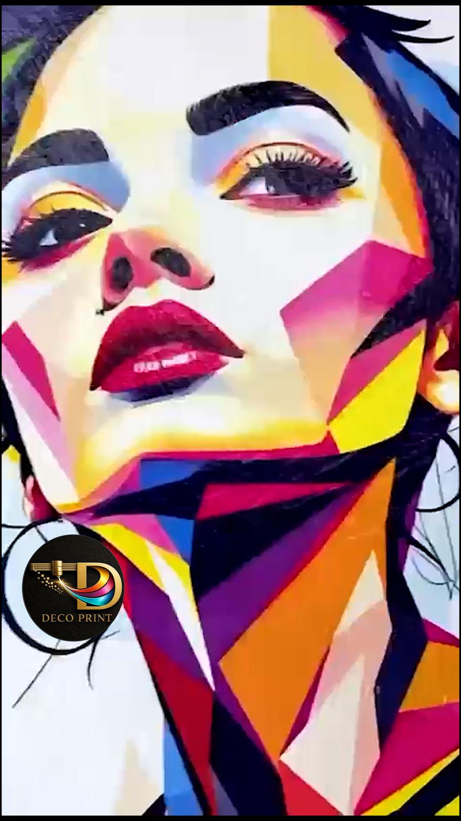 Colourful bird artwork printed directly on drywall — residential interior, Los Angeles